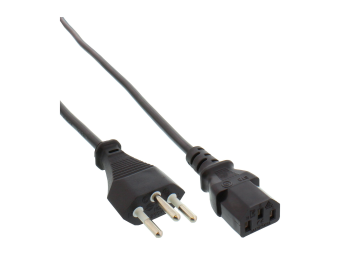 InLine Netzkabel - Netzstecker Schweiz auf Kaltgerätestecker C13 - 18m