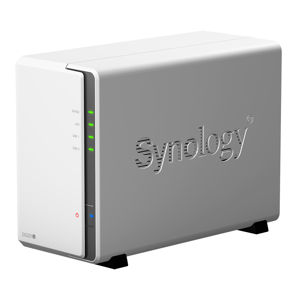 Synology DiskStation DS220j - NAS - Mini Tower - Realtek - RTD1296 - 24 TB - Weiß