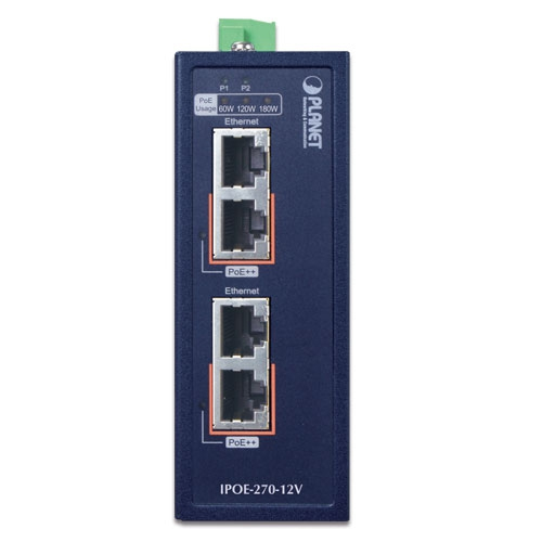 Planet IPOE-270-12V - Power over Ethernet (PoE) - Wandmontage, Ansicht 2
