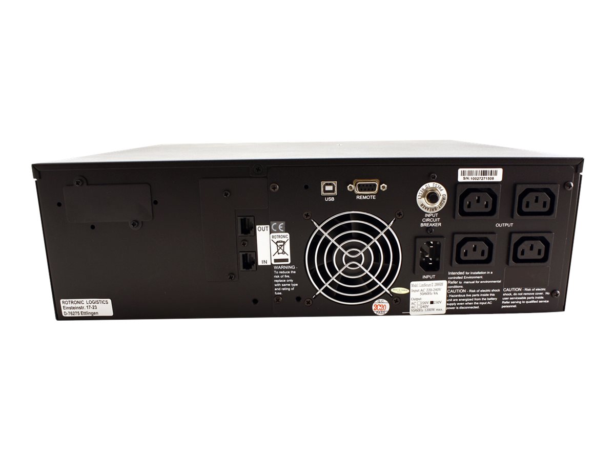 ROLINE LineSecure II 2000R - USV (Rack - einbaufähig) - Wechselstrom 230 V - 1300 Watt - 2000 VA