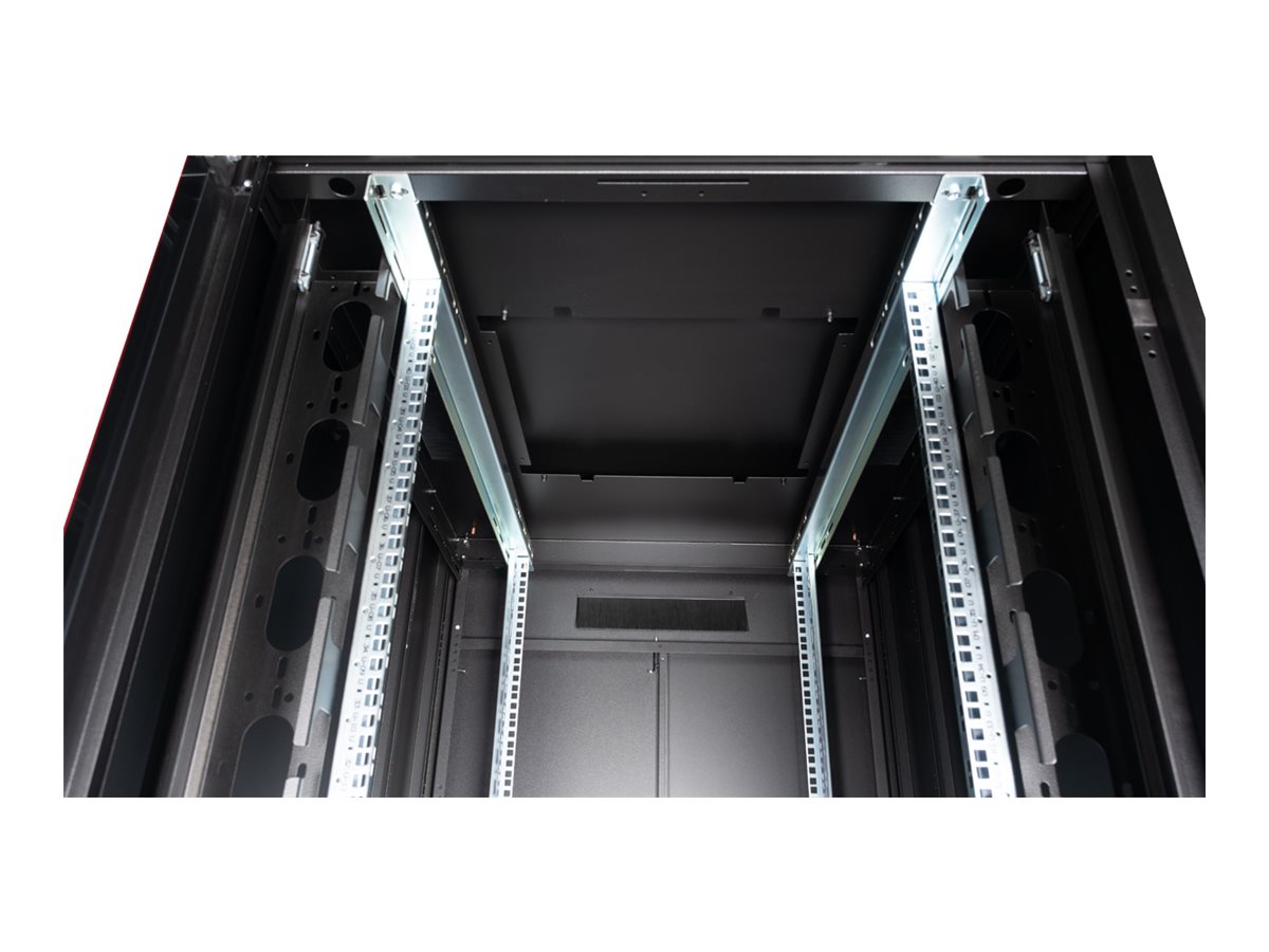 ROLINE 19 Zoll Netzwerkschrank Pro 42 HE 800x1000 BxT Glastür schwarz, Ansicht 4