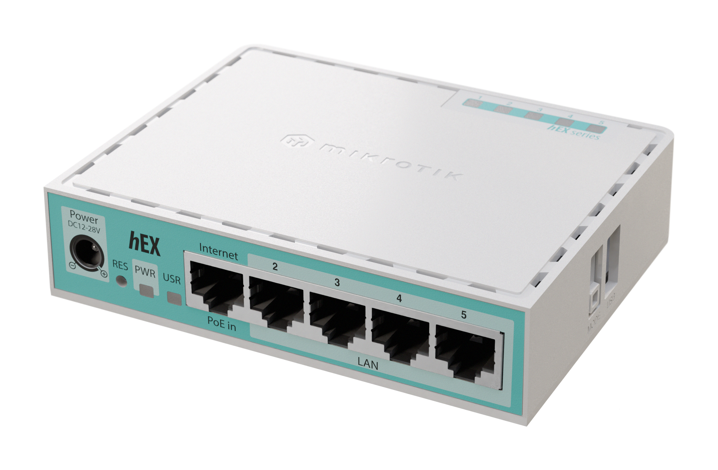 MikroTik RouterBOARD E50UG hEX 5x Gigabit USB micro SD - Router, Ansicht 2