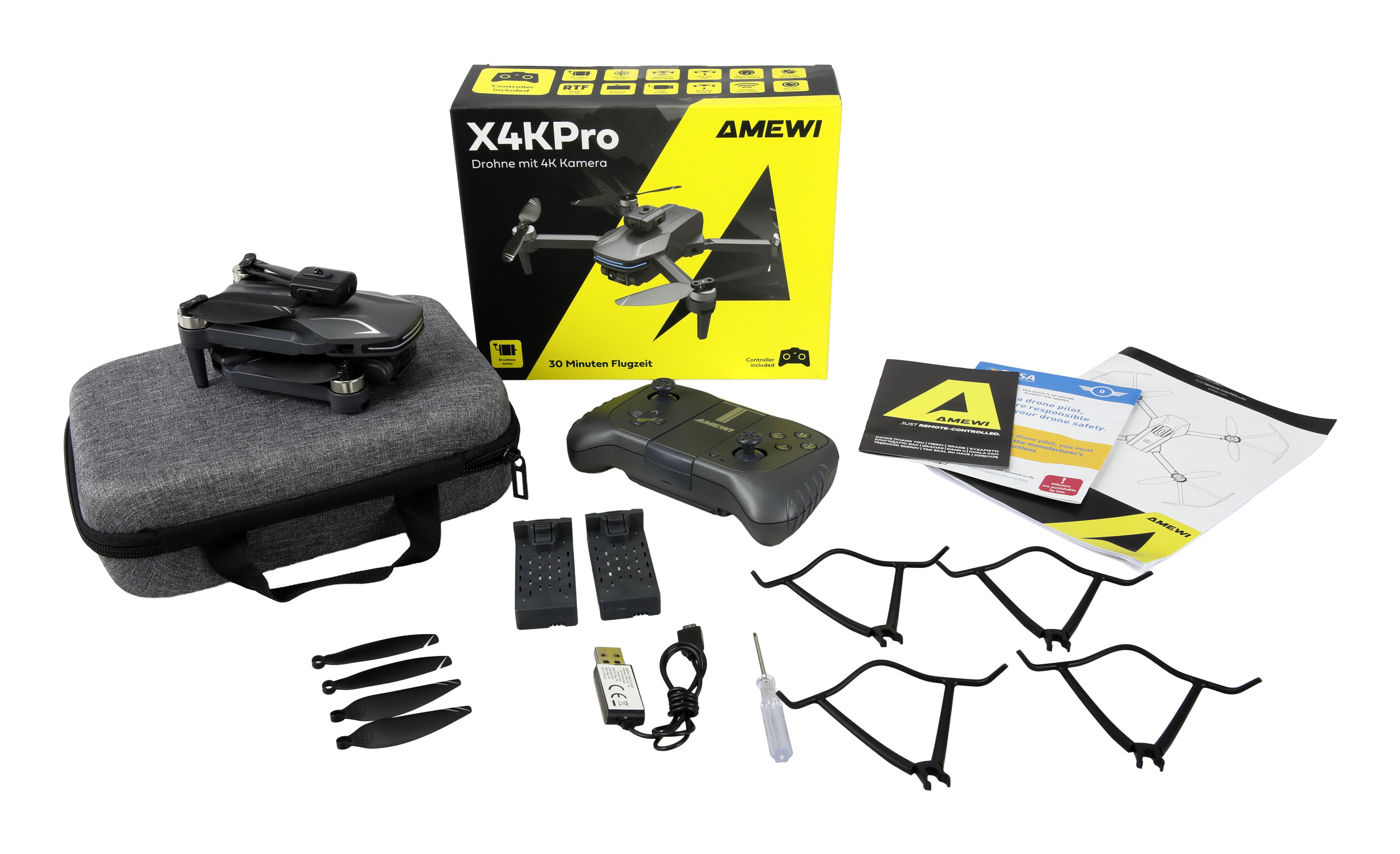 Amewi Drohne AMXFlight X4KPro mit Kamera brushless 14+, Ansicht 2