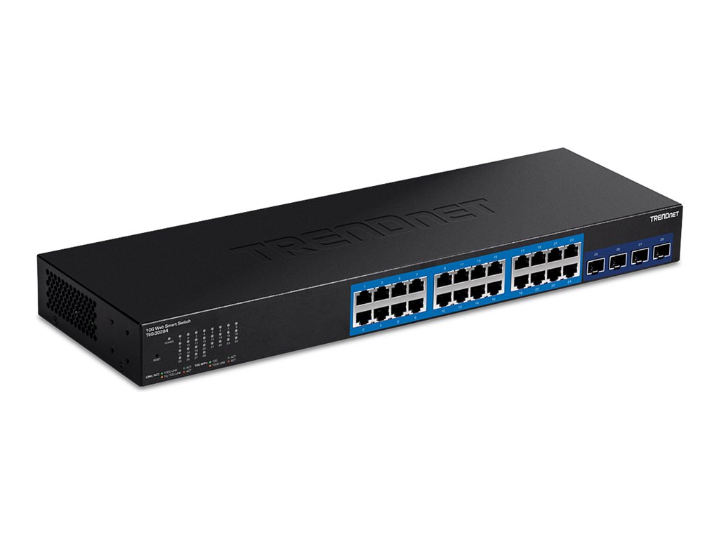 TRENDnet TEG 30284 - Switch - Smart - 24 x 101001000 + 4 x 10 Gigabit SFP+