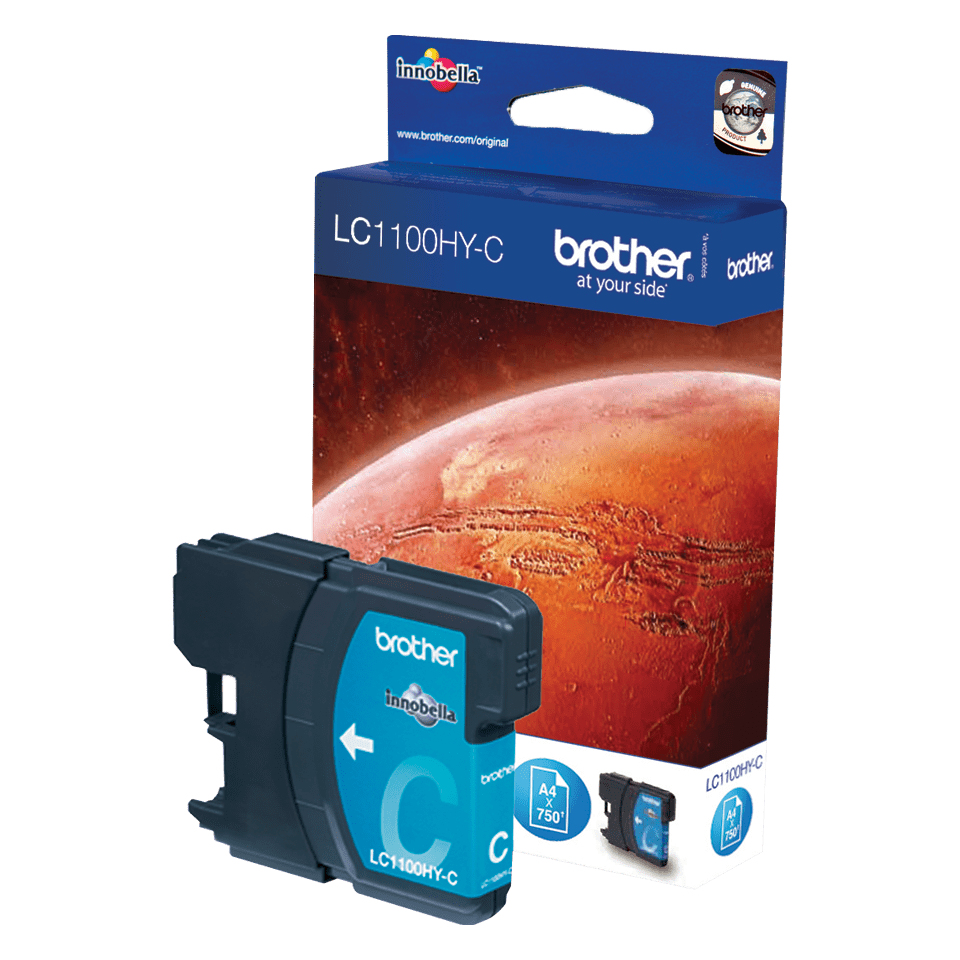 Brother LC1100HYC, Cyan, 1 Stück(e), 750 Seiten, Einzelpackung