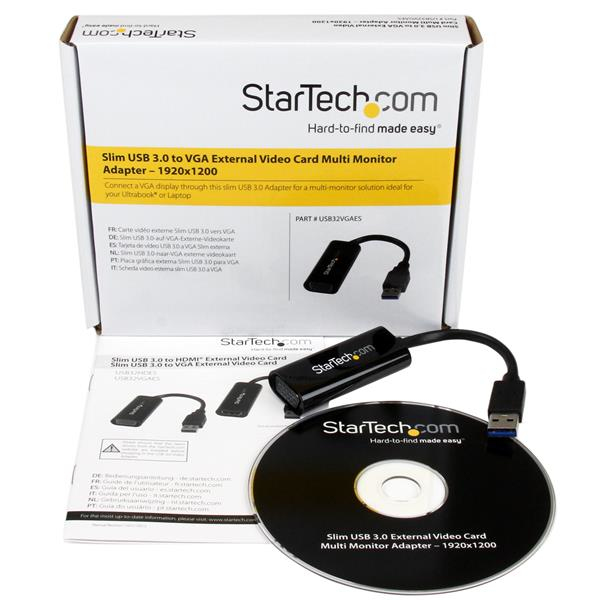 StarTech.com USB auf VGA Adapter - Externe Grafikkarte - USB 3.0 - Slim - 1080p - Multi Monitor Adapter, Ansicht 2