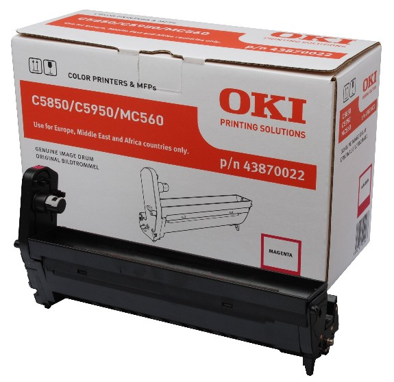 OKI Magenta image drum for C5850/5950, Original, OKI MC560, MC560dn, C5850, C560N, C560DN, C5750DN, 20000 Seiten, Laserdrucken, Magenta, Schwarz