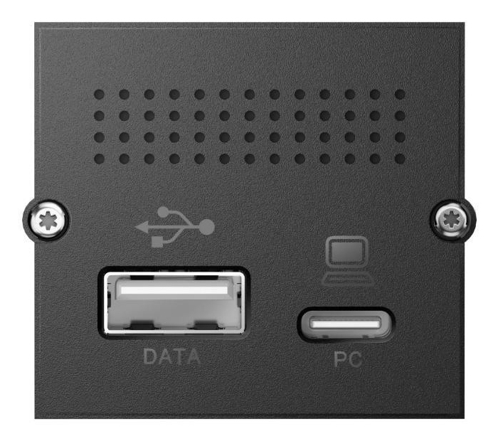 Bachmann 917.229 - USB A + USB C - Schwarz - Matt - Universal - 3 A - 37 mm, Ansicht 2