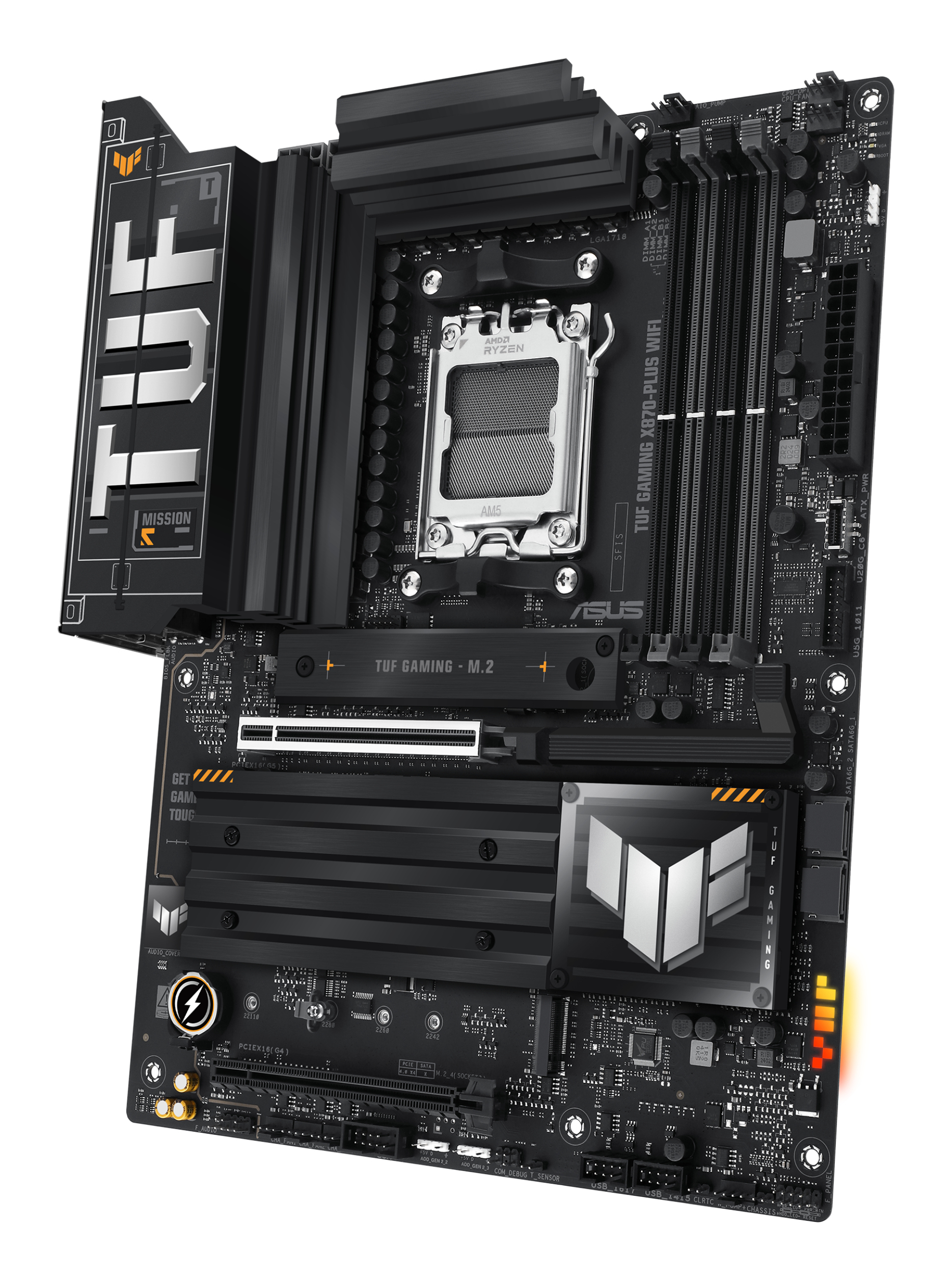 ASUS TUF GAMING X870-PLUS WIFI - Motherboard - ATX - Socket AM5 - AMD X870 Chipsatz - USB4, USB-C 3.2 Gen 2x2, Ansicht 4