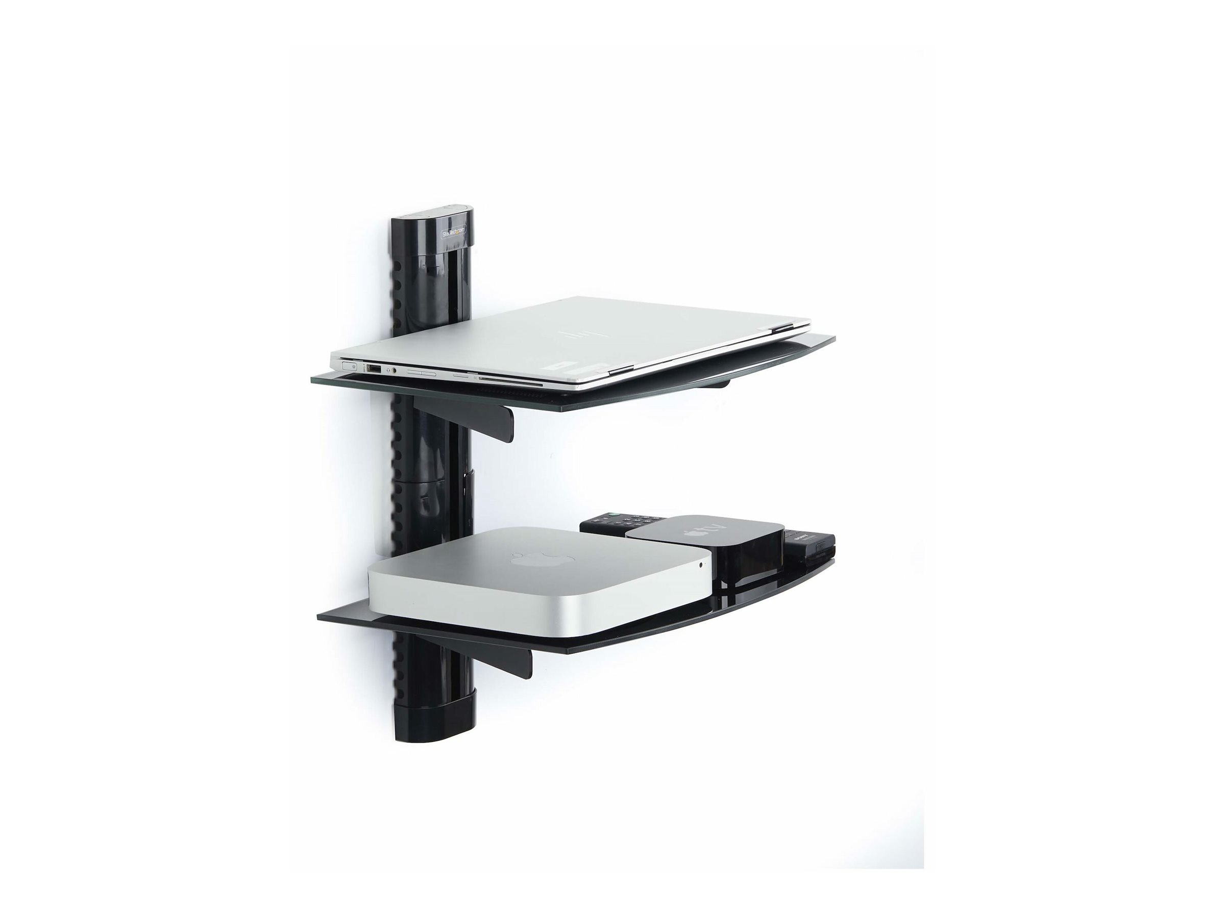 StarTech.com Dual Floating Wall-Mounted AV Shelves, Adjustable Height Shelf For Under TV, Ansicht 3