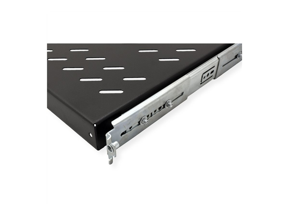ROLINE 19 Zoll Fachboden 1 HE ausziehbar 350 T 25 kg schwarz, Ansicht 2