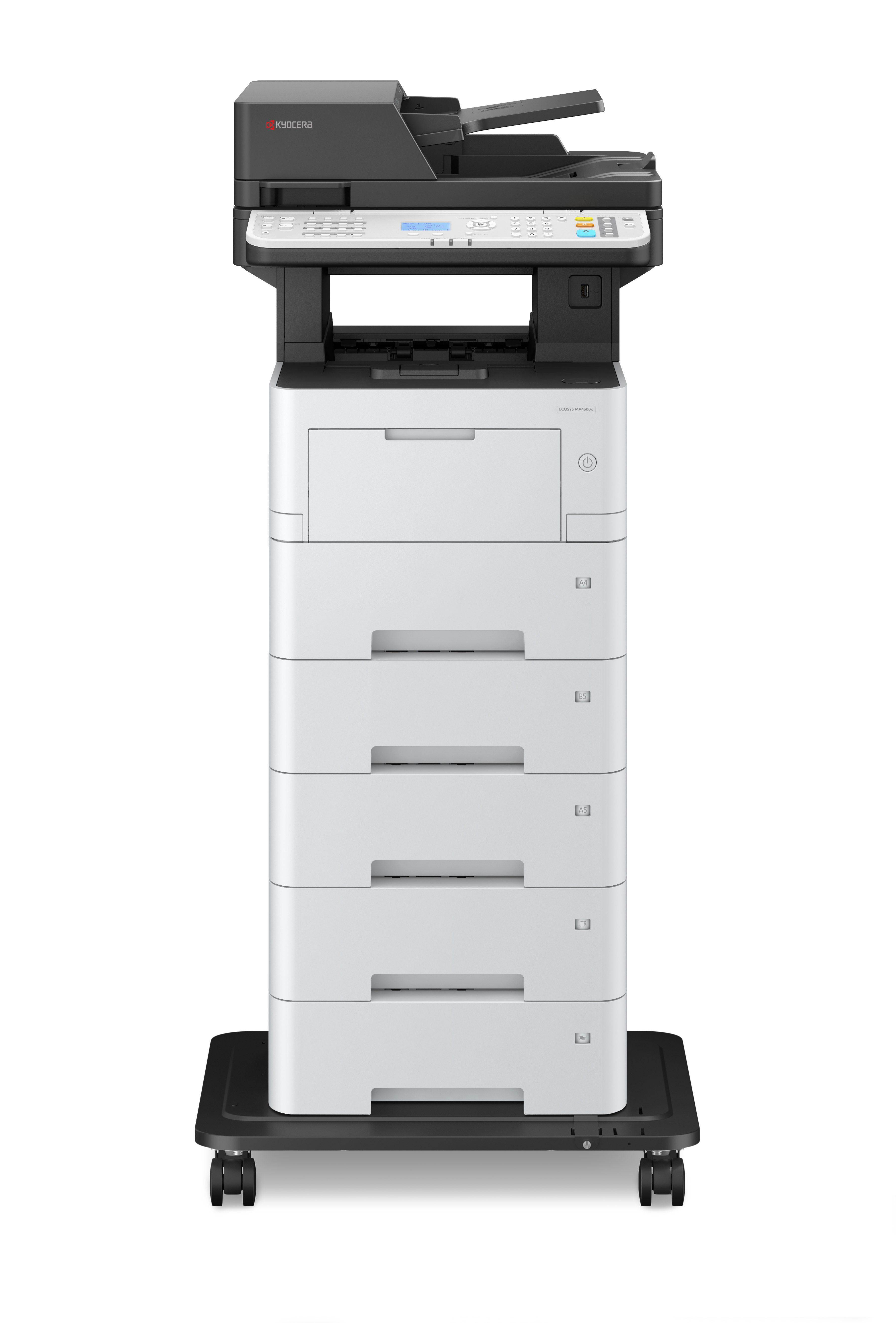 Kyocera ECOSYS MA4500x 220-240V50/60HZ - Laser - Monodruck - 1200 x 1200 DPI - A4 - Direktdruck - Schwarz - Weiß, Ansicht 3