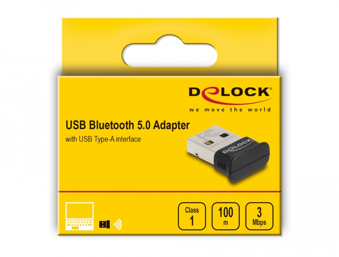 Delock 61024 - Kabellos - USB - Bluetooth - 3 Mbit/s - Schwarz, Ansicht 4
