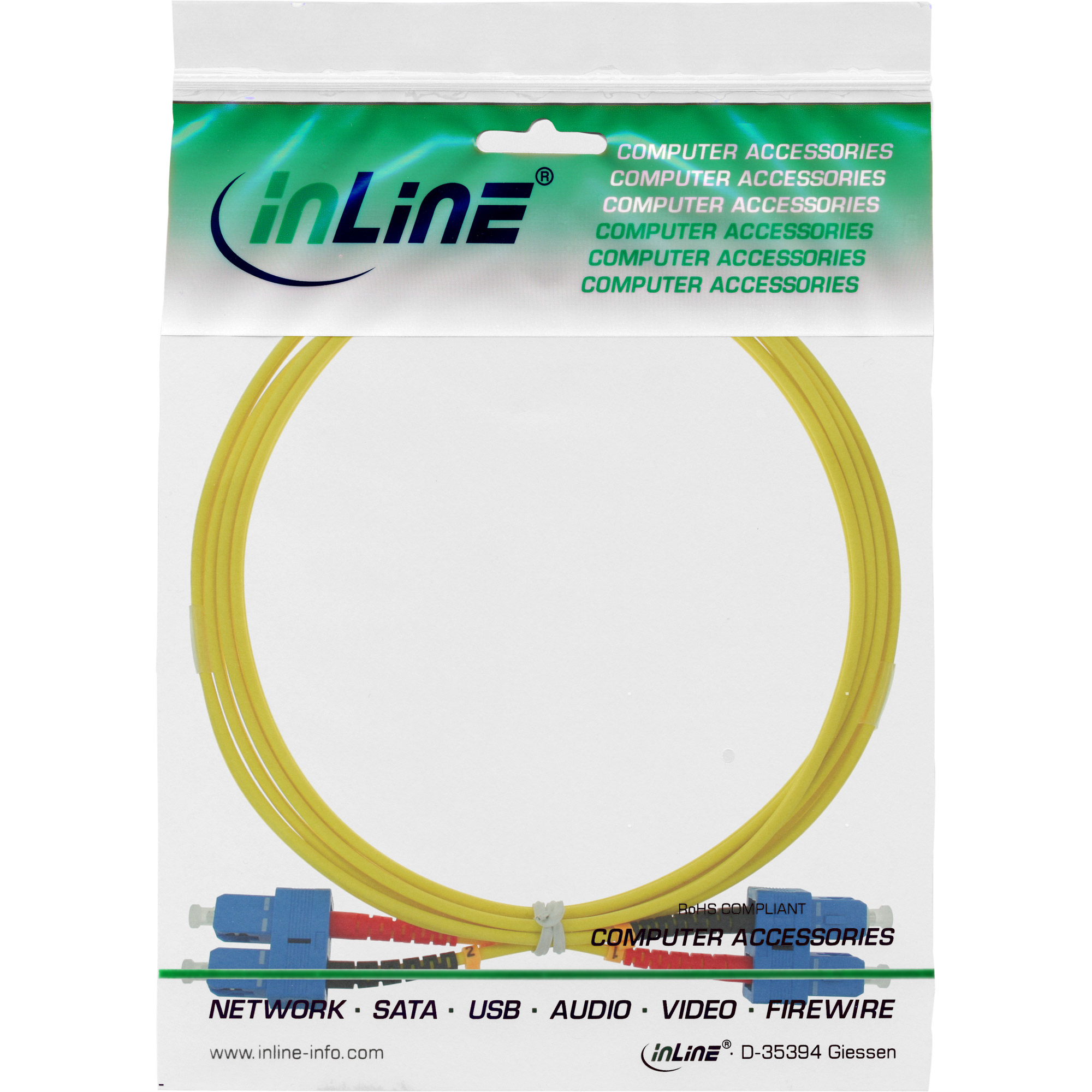 InLine LWL Duplex Kabel - SCSC - 9125µm - OS2 - 25m