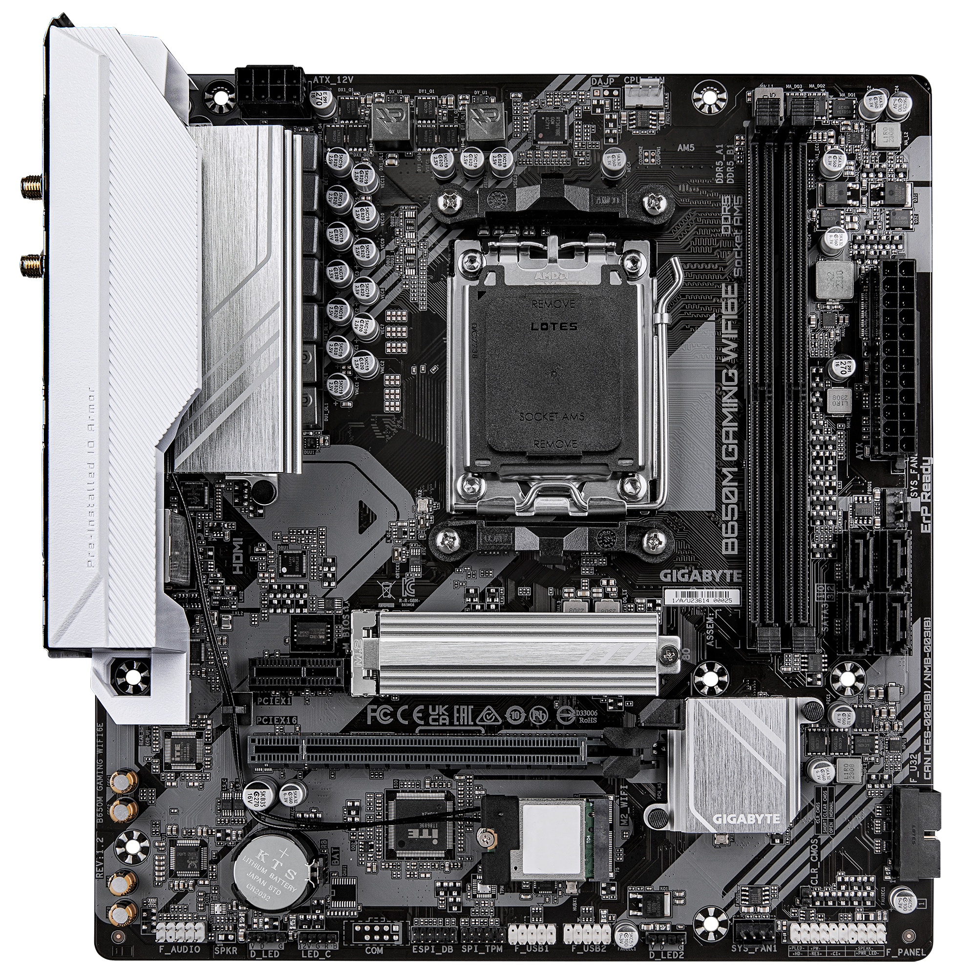 Gigabyte B650M GAMING WIFI6E - Motherboard - micro ATX - Socket AM5 - AMD B650 Chipsatz - (CPU erforderlich), Ansicht 2