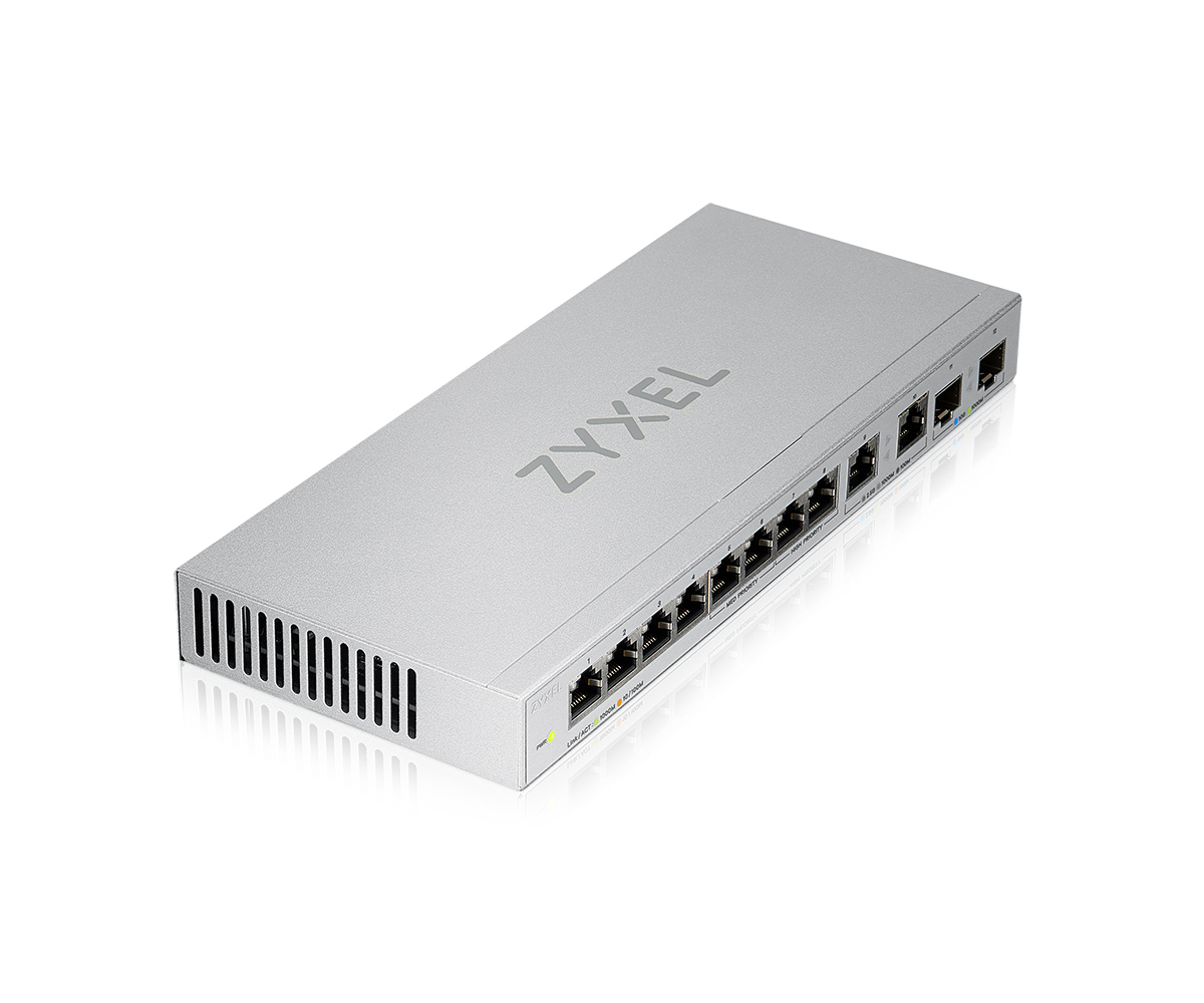 ZyXEL XGS1010-12 v2 12-Port Gigabit UnmanagedSwitch with 8-Port 1G+ 2-Port 2.5G+ - Switch - 1 Gbps, Ansicht 2