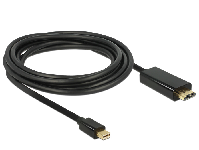 Delock 83698, 1 m, Mini DisplayPort, HDMI, Männlich, Männlich, Gold