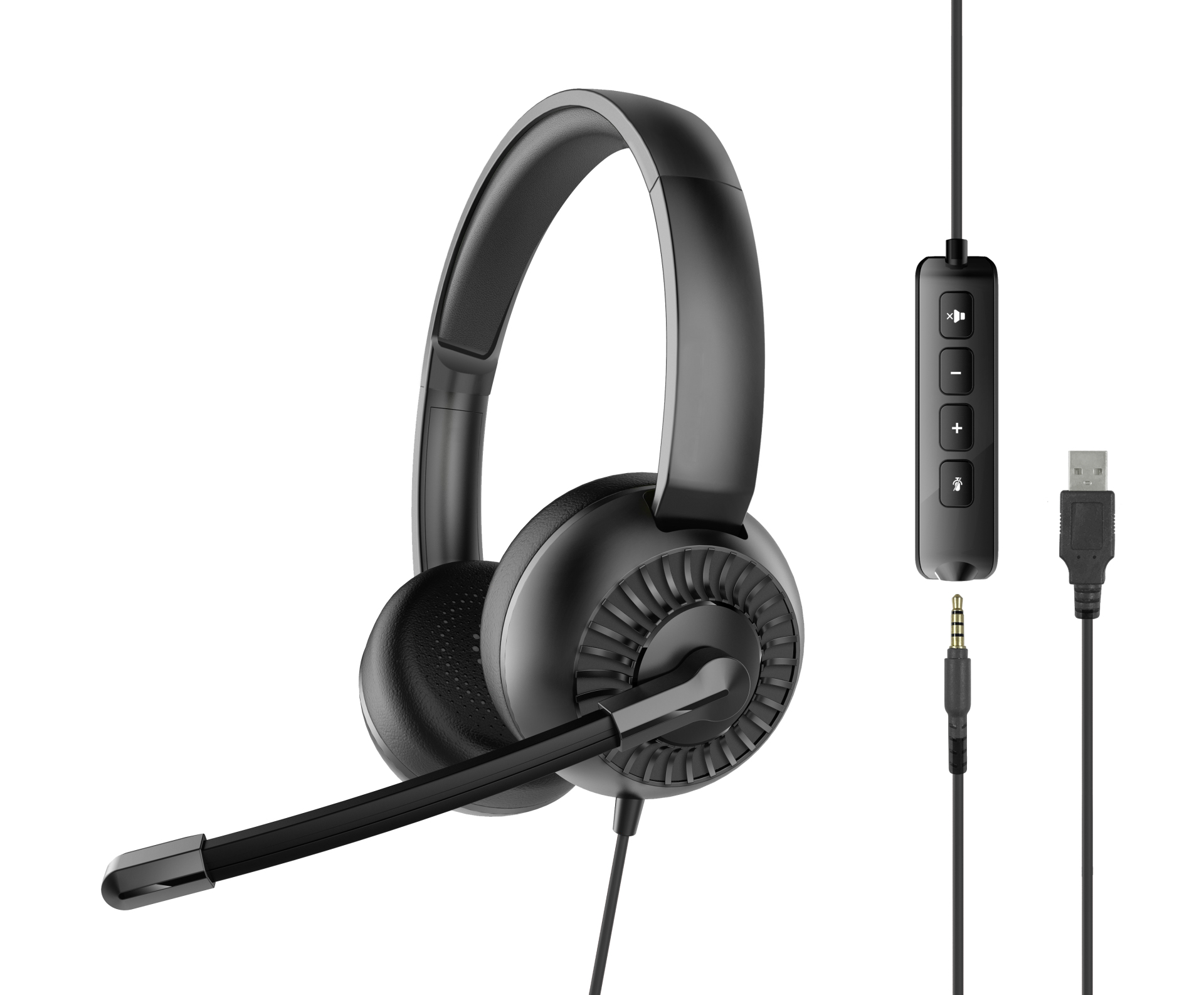 SPEEDLINK Office Headset METIS USB Stereo schwarz retail - Headset - Lautstärkeregler, Ansicht 4