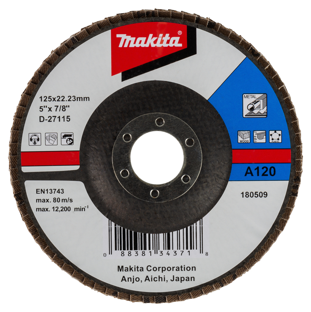Makita Schleifscheibe - für Holz, Metall, Kunststoff, nicht eisenhaltiges Metall, Eisenmetall, Entgraten, Ansicht 2