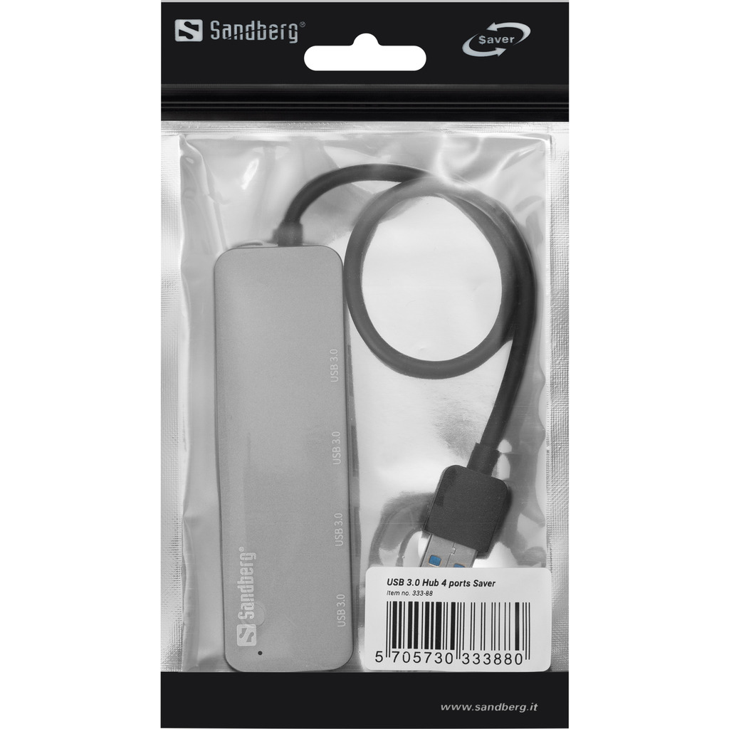 SANDBERG Saver - Hub - 4 x SuperSpeed USB 3.0, Ansicht 2