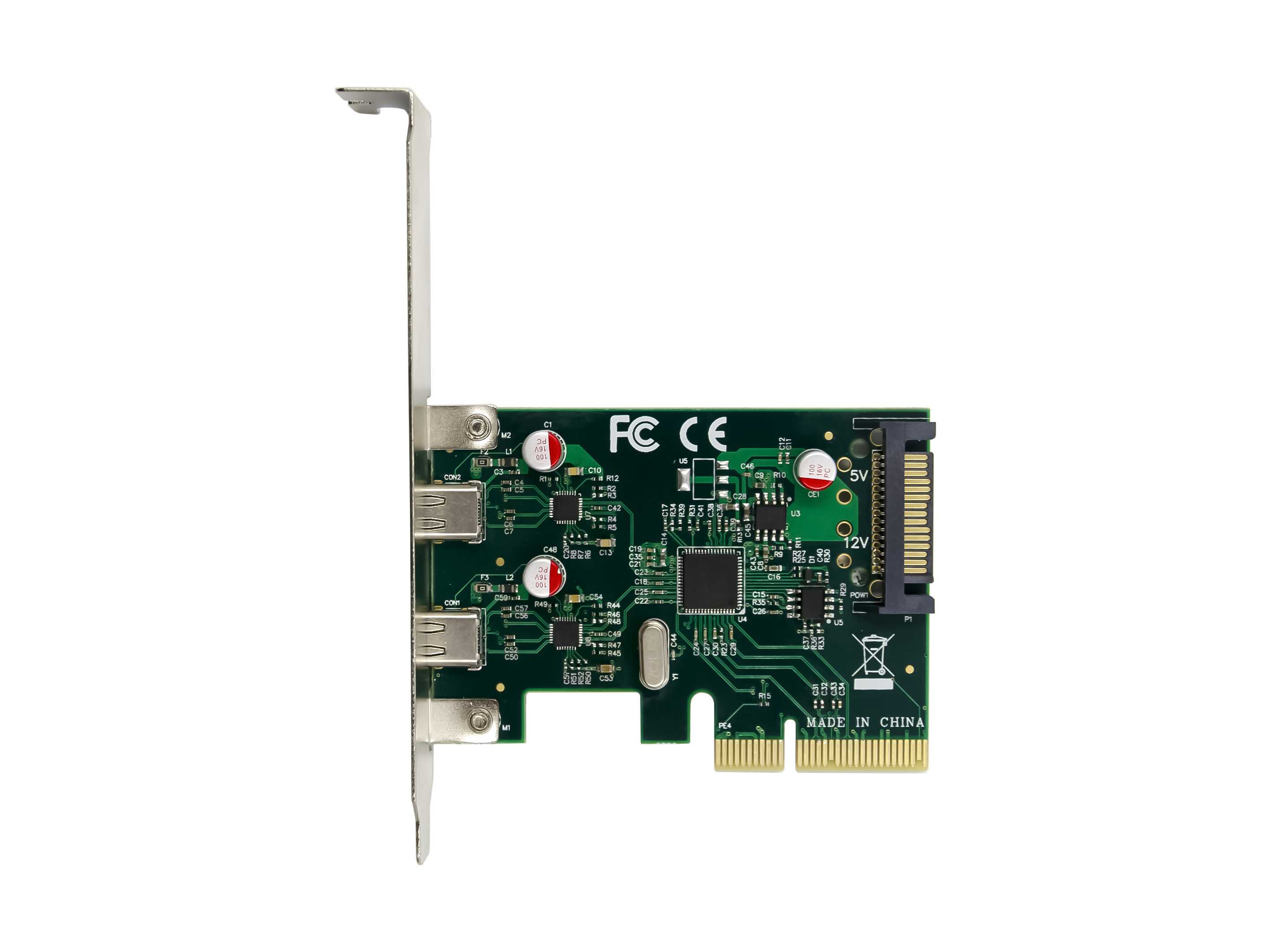 Conceptronic PCI Express Card 2xPort USB 3.2 Gen2 Typ-C sw - Serial ATA - SATA, Ansicht 2