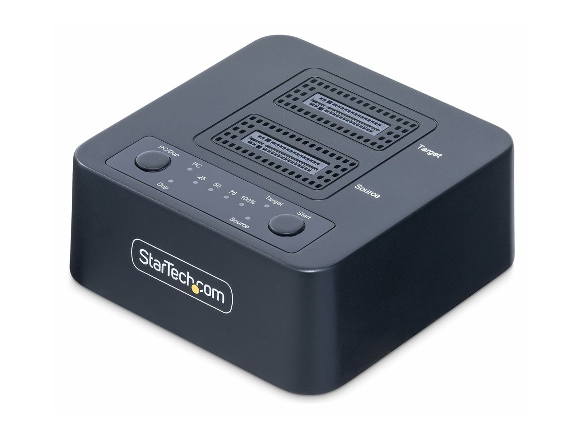 StarTech.com 1:1 M.2 NVMe Kopierstation, USB-C PCIe SSD Cloner & Dock - Solid State / Festplattenduplikator - 2 Schächte (PCIe (NVMe))