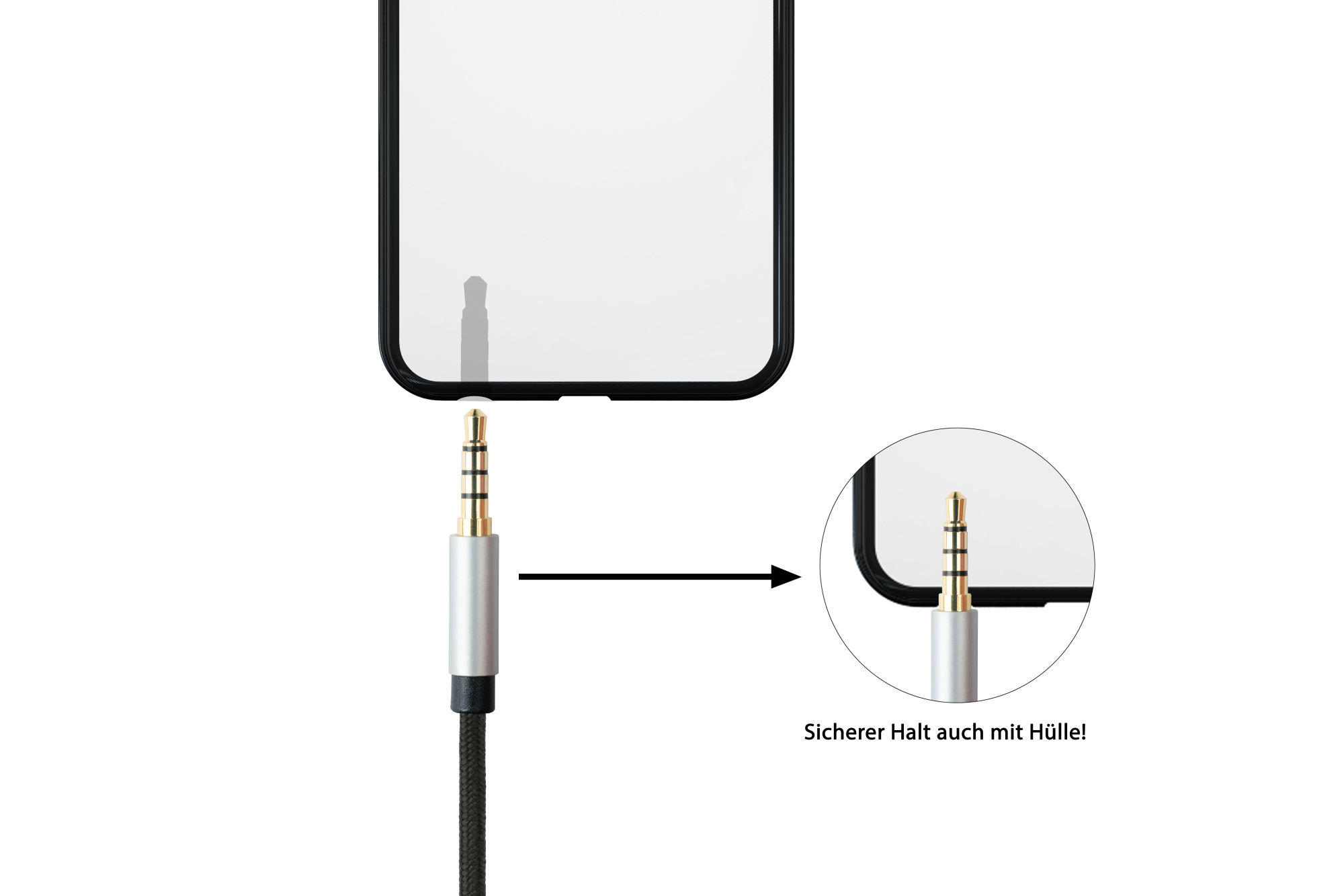 PYTHON Audiokabel. Klinkenst. eins. gew. schwarz - Kabel - Audio/Multimedia, Ansicht 3