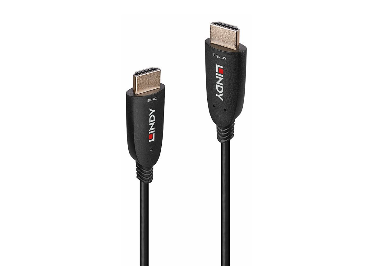 Lindy HDMI-Kabel - HDMI männlich zu HDMI männlich - 20 m - Glasfaser - Schwarz - unterstützt 8K 60 Hz (7680 x 4320), Ansicht 3