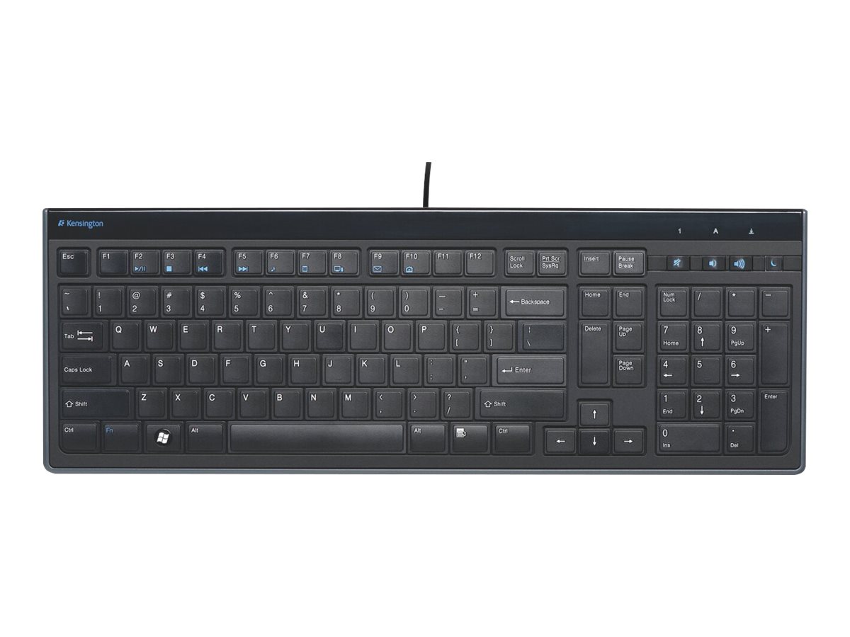 Kensington SlimType - Tastatur - USB - GB - Schwarz