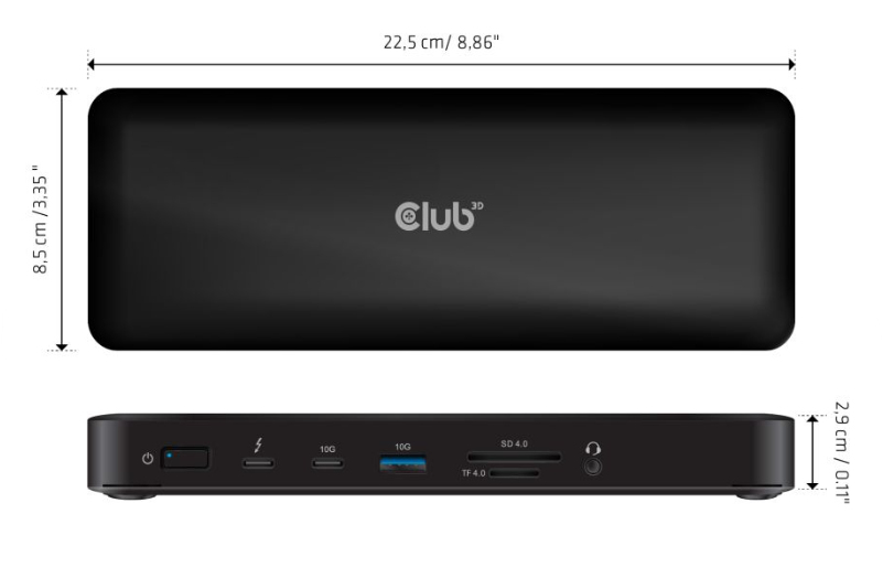 Club 3D 16-in-1 - Dockingstation - für Desktop, Laptop, Ansicht 4