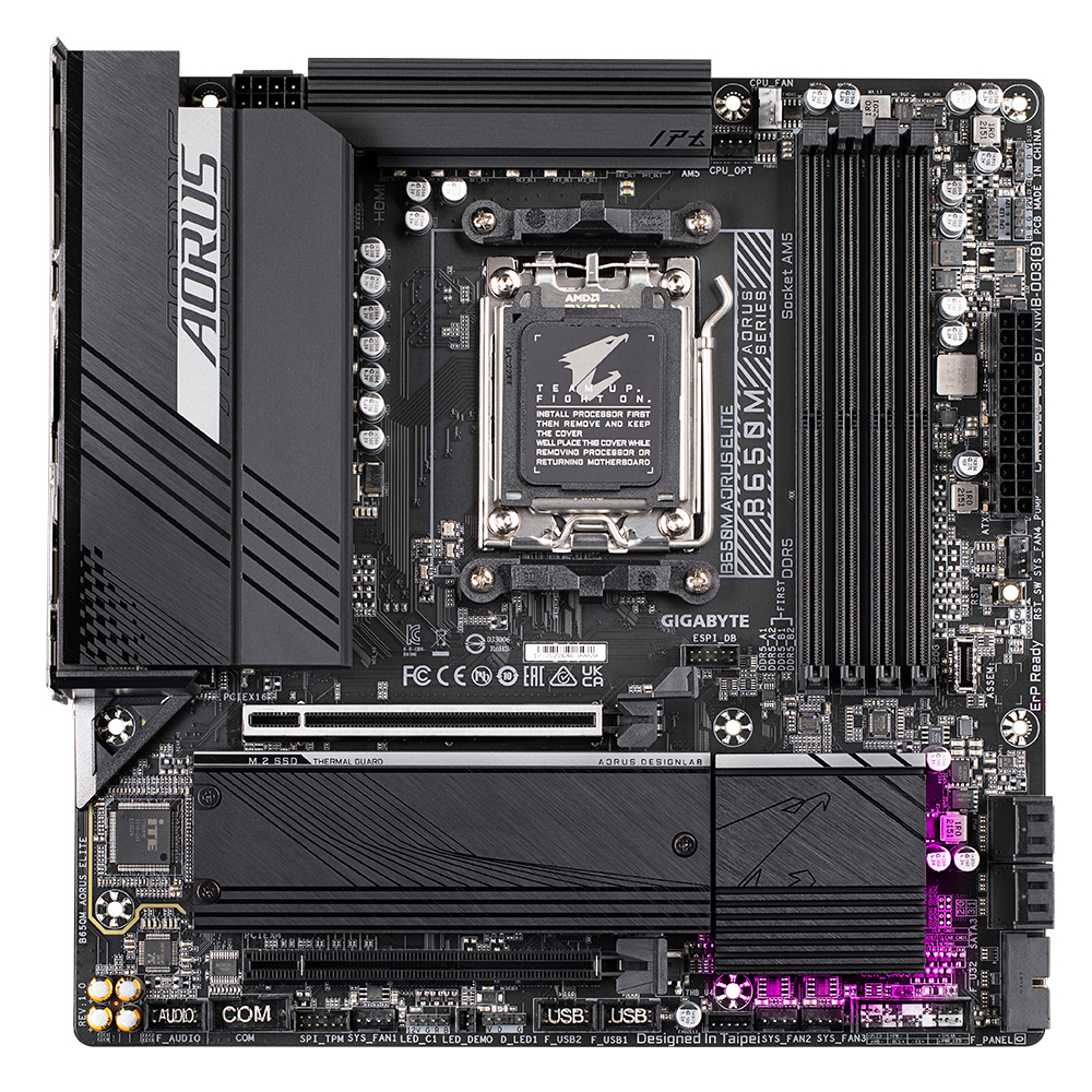 Gigabyte AORUS B650M ELITE - 1.0 - Motherboard - micro ATX - Socket AM5 - AMD B650 Chipsatz - USB 3.2 Gen 2…, Ansicht 3