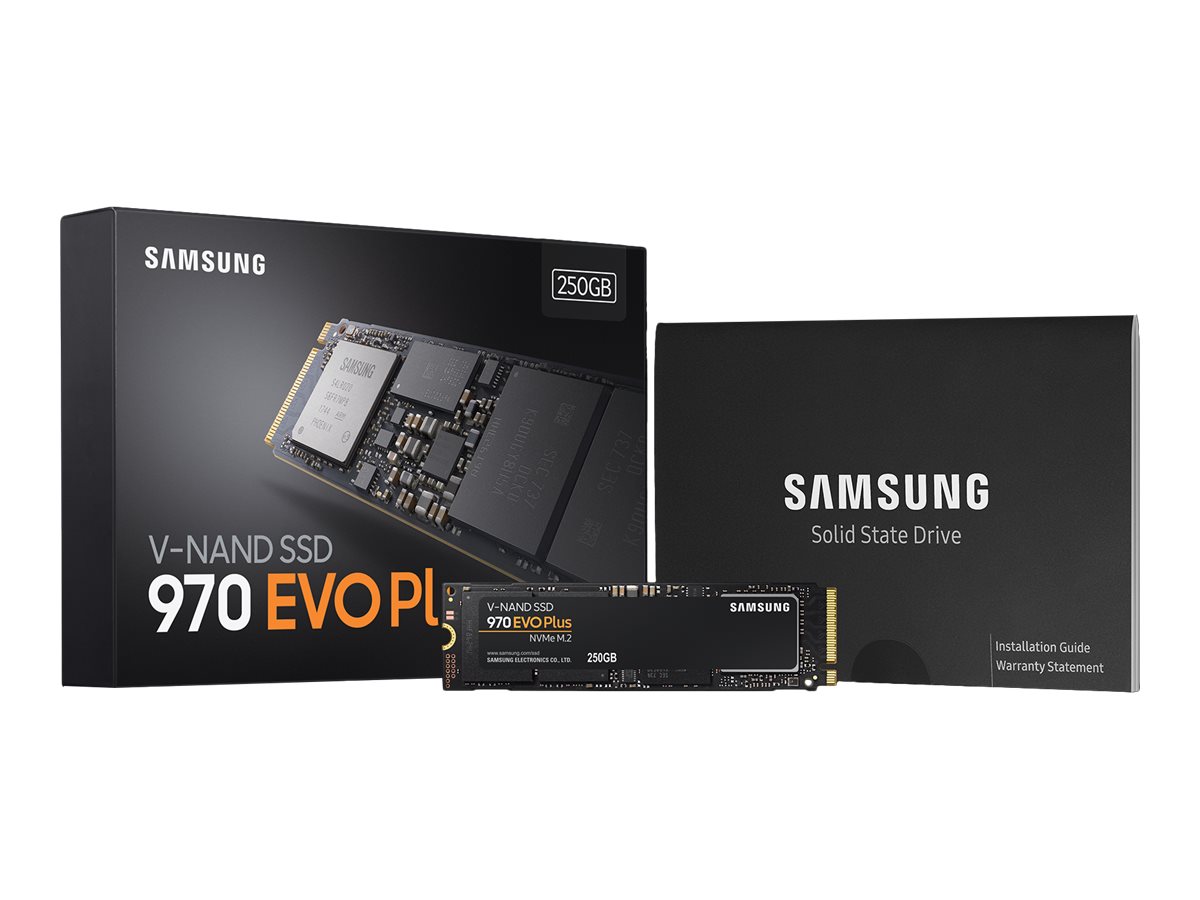 Samsung 970 EVO Plus MZ-V7S250BW - 250 GB SSD - intern - M.2 2280 - PCI Express 3.0 x4 (NVMe)