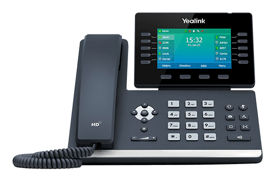Yealink SIP-T54W - VoIP-Telefon - mit Bluetooth-Schnittstelle mit Rufnummernanzeige - IEEE 802.11a/b/g/n/ac (Wi-Fi), Ansicht 2