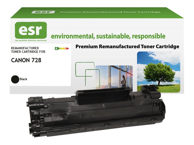 ESR Schwarz - kompatibel - wiederaufbereitet - Tonerpatrone (Alternative zu: Canon 728)