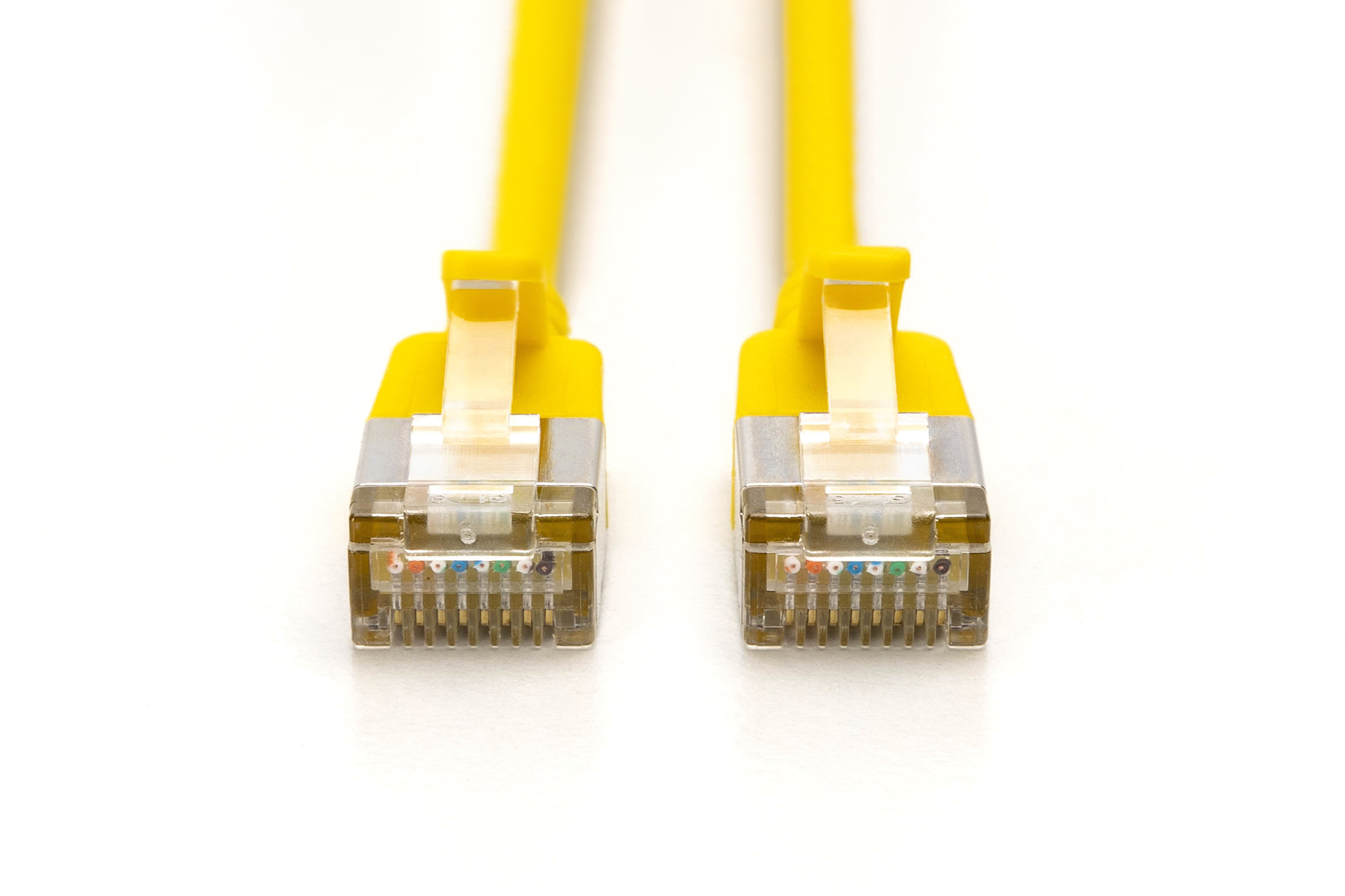 DIGITUS CAT 6A F-FTP Slim Patchkabel, AWG 32/7 - CAT 6A F-FTP Slim Patchkabel - kupfer - LSZH AWG 32/7 - Länge 3m - Gelb, Ansicht 2
