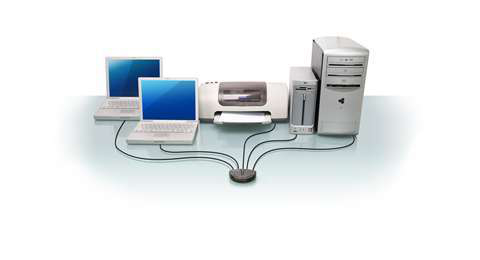 IOGEAR GUB431 - USB-Umschalter für die gemeinsame Nutzung von Peripheriegeräten, Ansicht 3