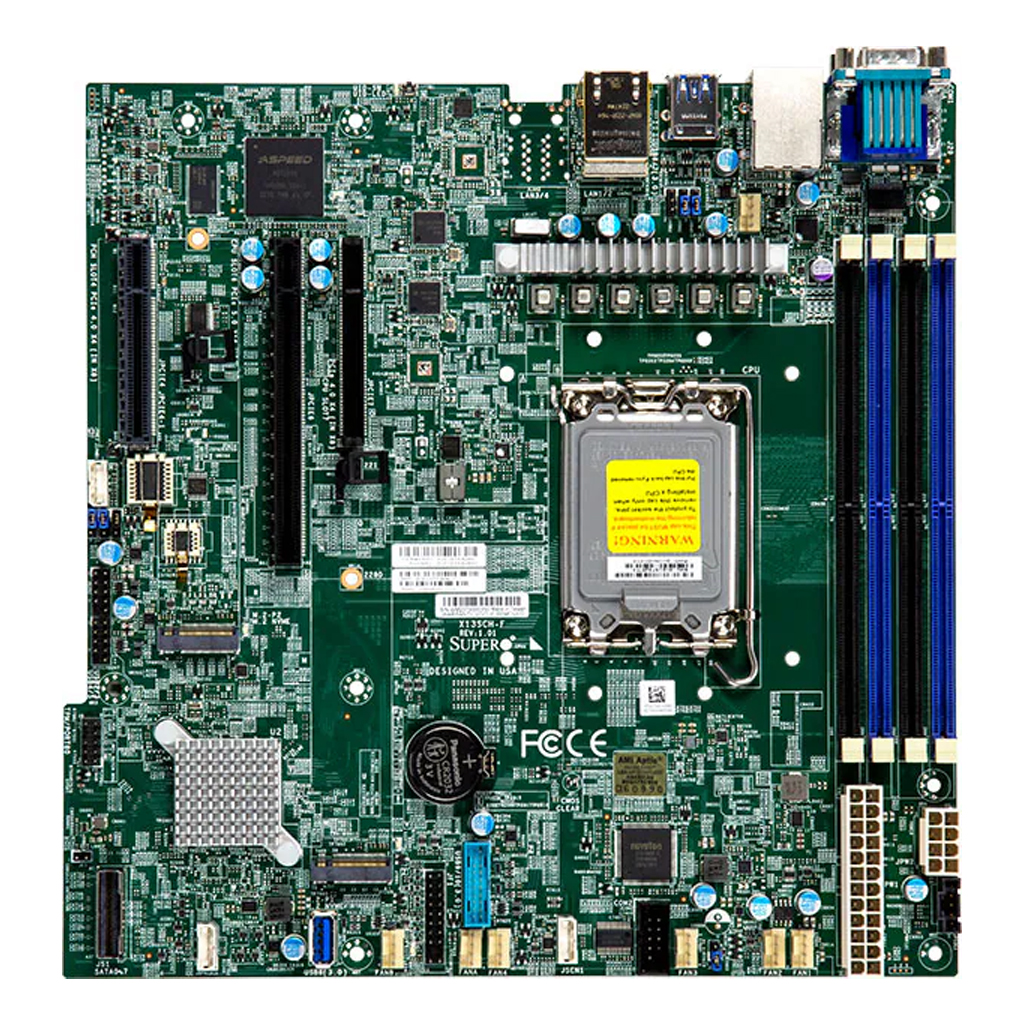 Supermicro Mainboard X13SCH-F micro-ATX Sockel 1700 DDR5-only Single - Mainboard - Intel Sockel 1700 (Core i)