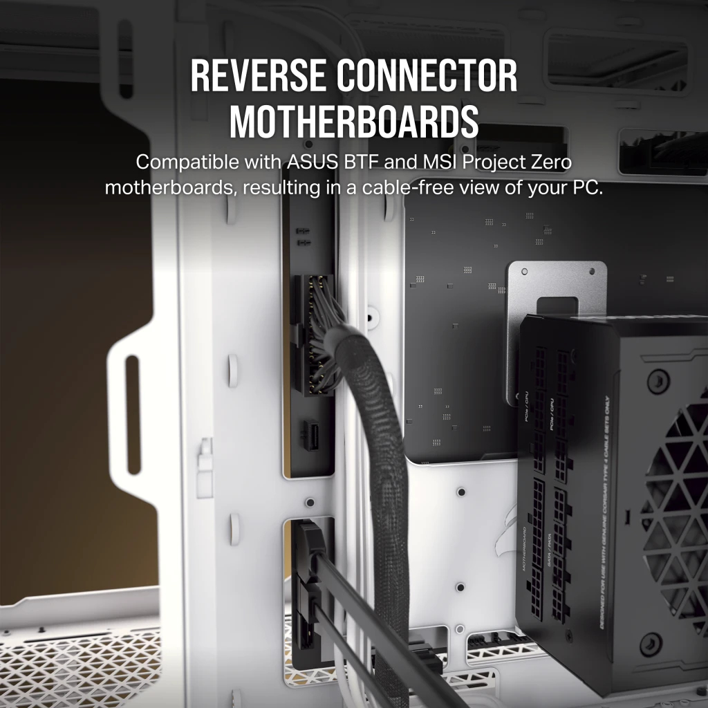 Corsair Geh Micro-ATX 2500X LINK Tempered Glass White - Gehäuse, Ansicht 2