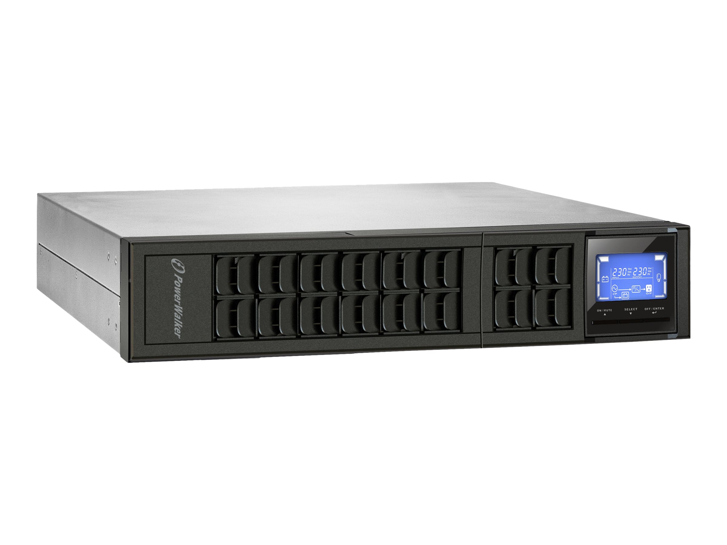 BlueWalker PowerWalker VFI 3000 CRM LCD - USV (in Rack montierbar/extern) - AC 110-300 V - 2400 Watt - 3000 VA - 9 Ah, Ansicht 4
