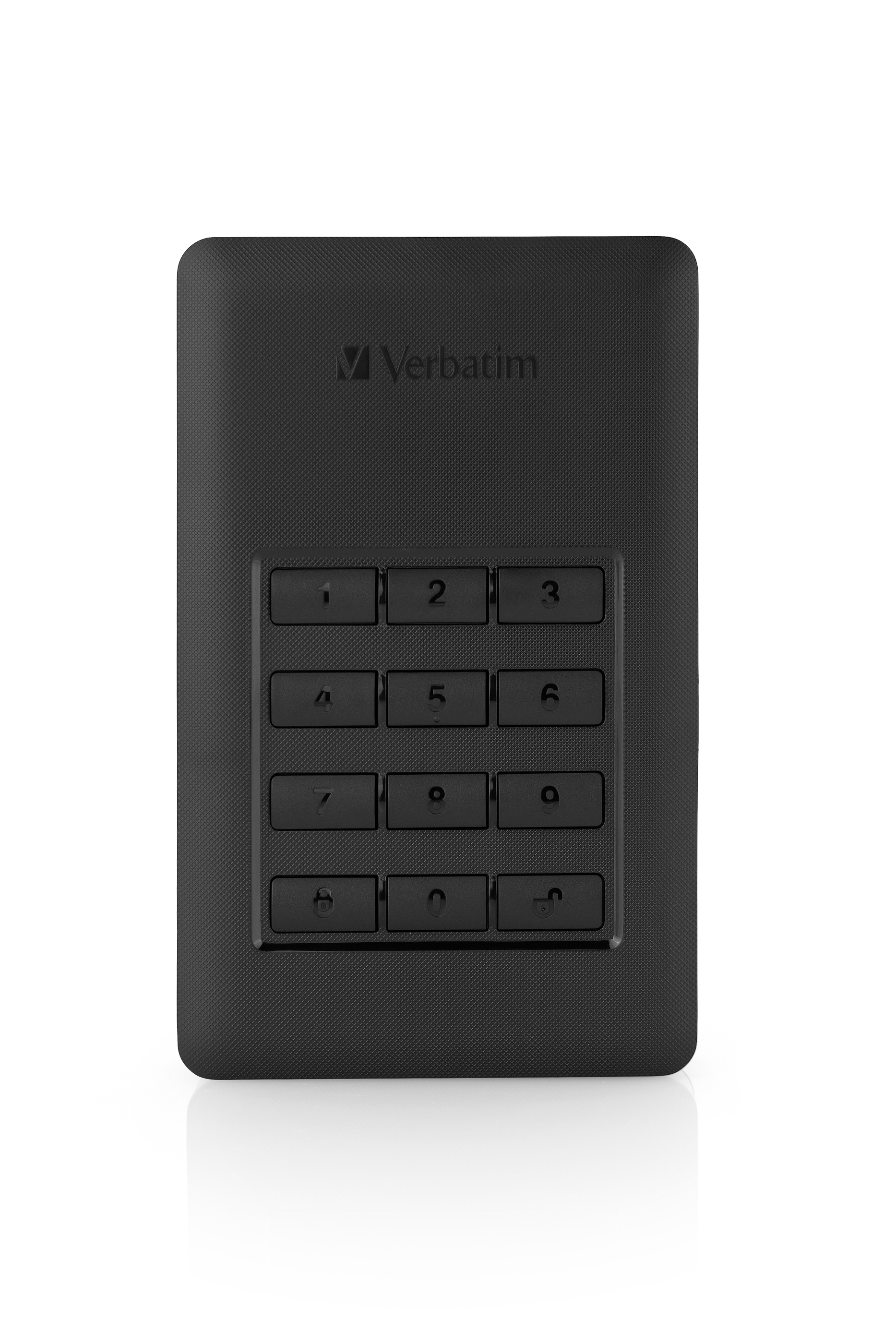 Verbatim Store ?n? Go Secure Portable Festplatte 2 TB mit Code-Zugang, 2 TB, 3.2 Gen 1 (3.1 Gen 1), Schwarz, Silber