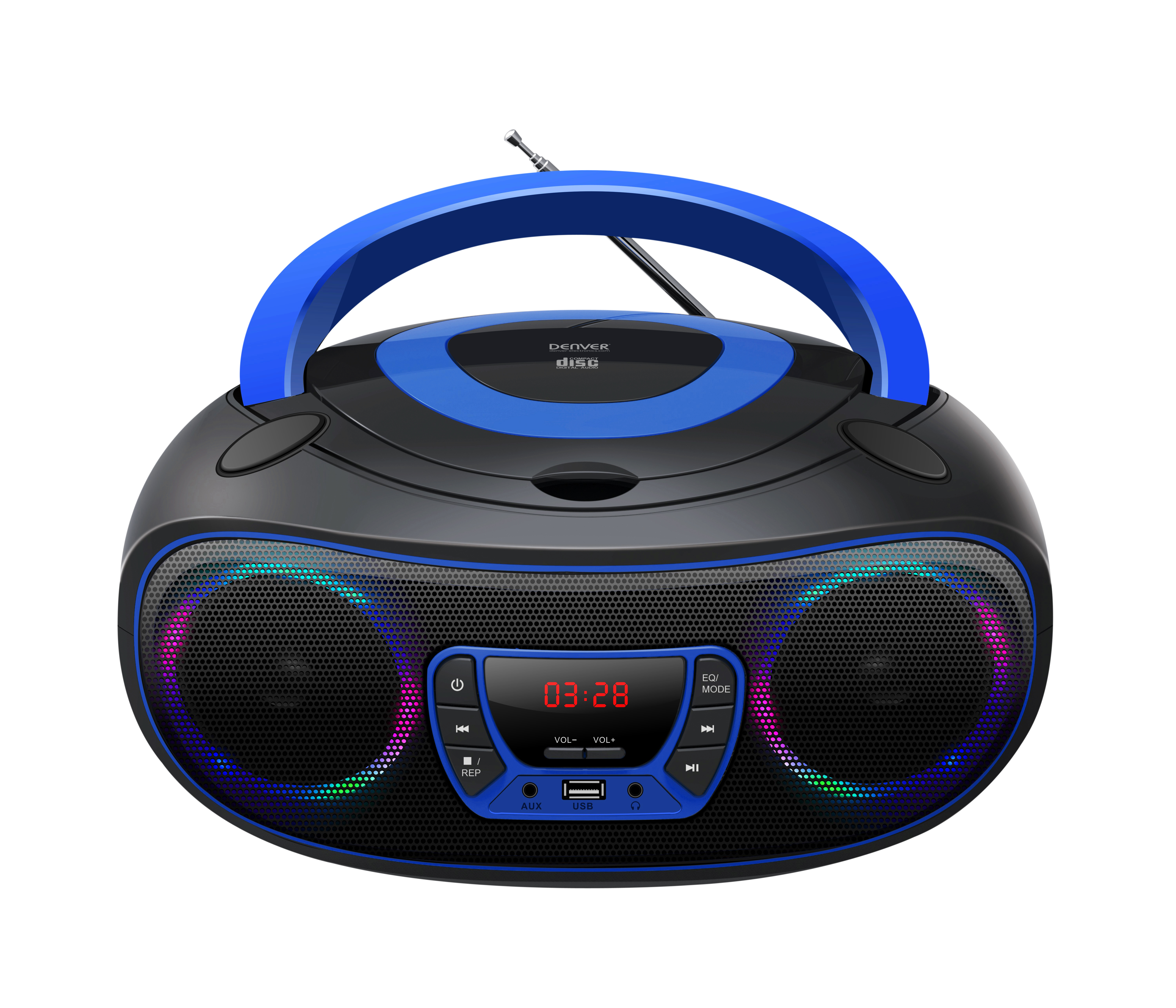Inter Sales DENVER TCL-212BT - Ghettoblaster - 4 Watt - Blau, Ansicht 4