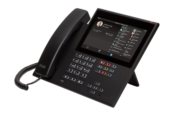 Auerswald COMfortel D-600 - VoIP-Telefon mit Rufnummernanzeige/Anklopffunktion - Schwarz, Ansicht 2