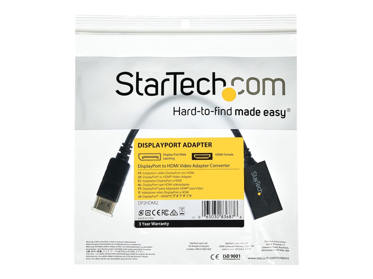 StarTech.com Startech DisplayPort auf HDMI Video Adapter / Konverter (Stecker/Buchse)