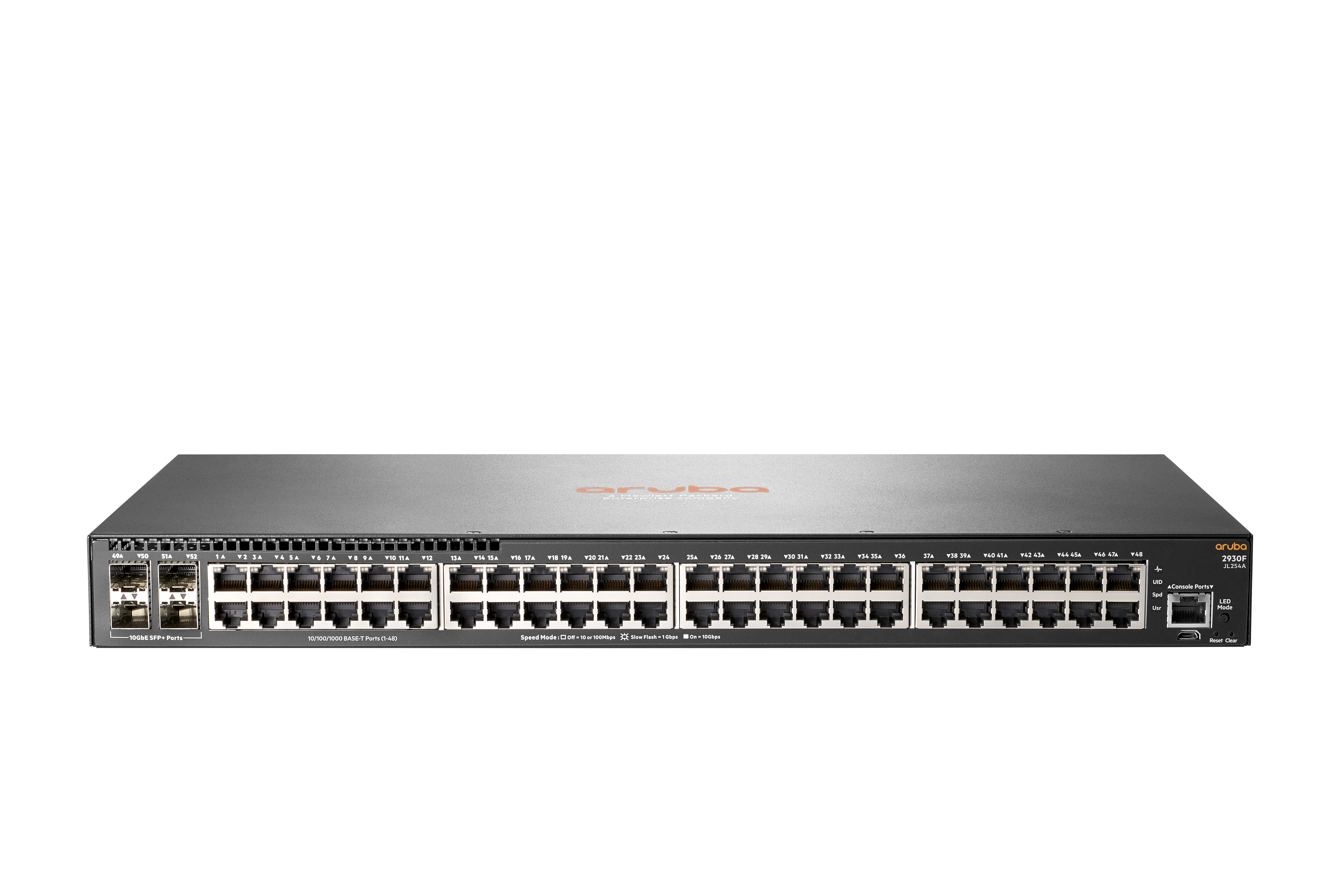 HPE Aruba Networking Aruba 2930F 48G 4SFP+, Managed, L3, Gigabit Ethernet (10/100/1000), Vollduplex, Rack-Einbau, 1U