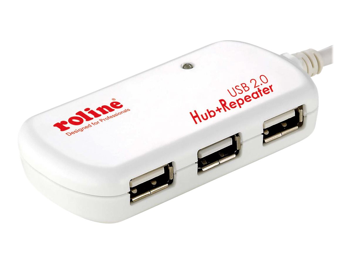 ROLINE USB 2.0 4-Port Hub mit Repeater - Hub, Ansicht 3