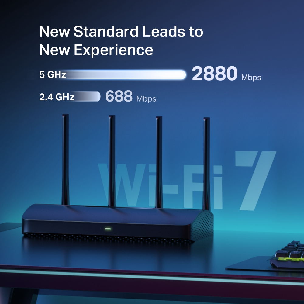 Mercusys MR27BE BE3600 Dual Band Wi-Fi 7 Router - Router - WLAN, Ansicht 4