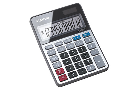 Canon LS-122TS - Desktop - Display-Rechner - 12 Ziffern - Batterie/Solar - Grau, Ansicht 2