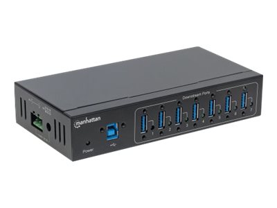 Manhattan USB-A 7-Port Hub Industrial, 7x USB-A Ports, 5 Gbps (USB 3.2 Gen1 aka USB 3.0), Ansicht 4