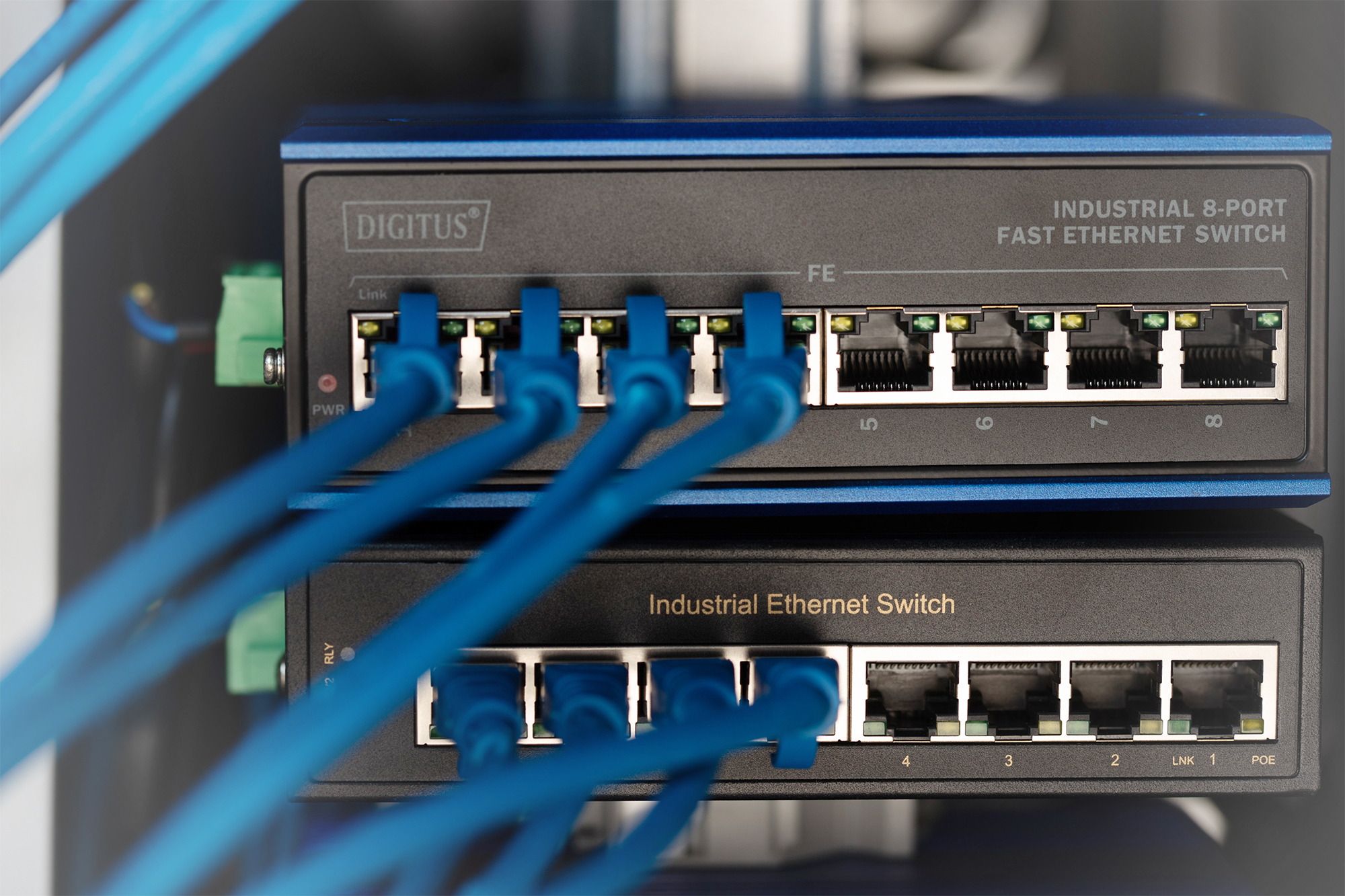 DIGITUS Industrial 8-Port Fast Ethernet PoE Switch, Unmanaged, Ansicht 2