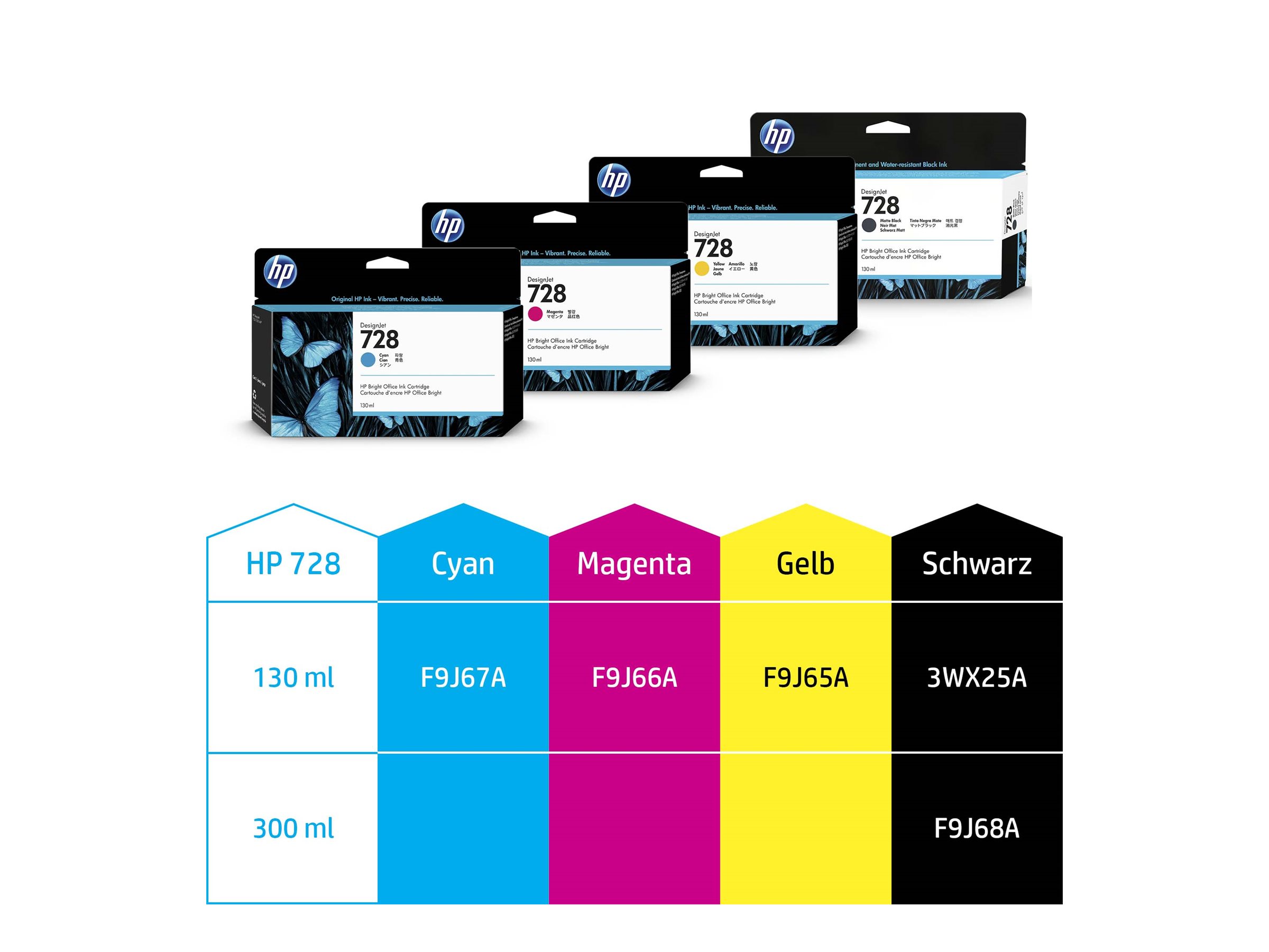 HP 728 - 300 ml - mattschwarz - original - DesignJet